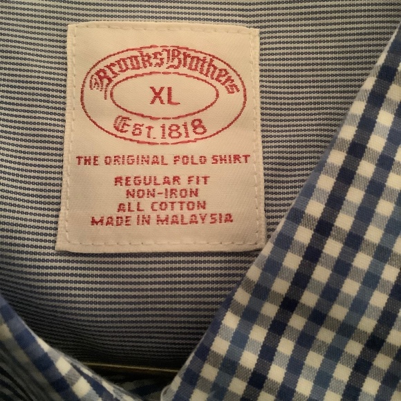 Checked Blue and Green Button Down Shirts Size XL - Picture 4 of 7